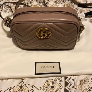Gucci Marmont mini in dusty rose. Purchased in 2020 and have only worn 3 times.